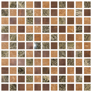 Copper Amazon 1" x 1" Mosaic