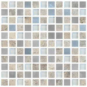 Silver Lining 1" x 1" Mosaic