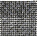 Black Marble/Black Glossy Glass 5/8"x 5/8" Mosaic