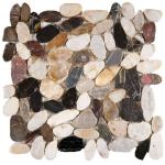 Mix Sliced Polished Pebble Interlocking Mosaic