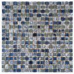 Blue-Green Glass 5/8"x 5/8" Mosaic